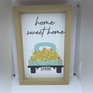 Two-Sided—Set of 3-reversible happy spring/St. Patrick’s Day framed signs.NWT